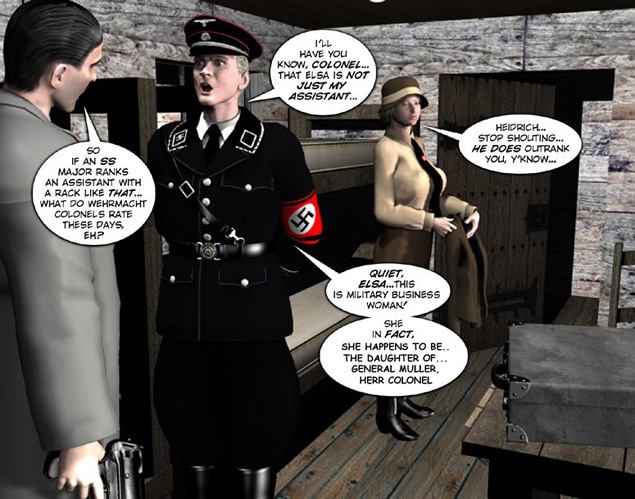 3d Nazi Porn - Sex weapon of nazi Germany 3D comics anime about bizarre hardcore couple in  military uniform, huge cock and big tits and internal cumshot: cartoon  hentai xxx fetish story